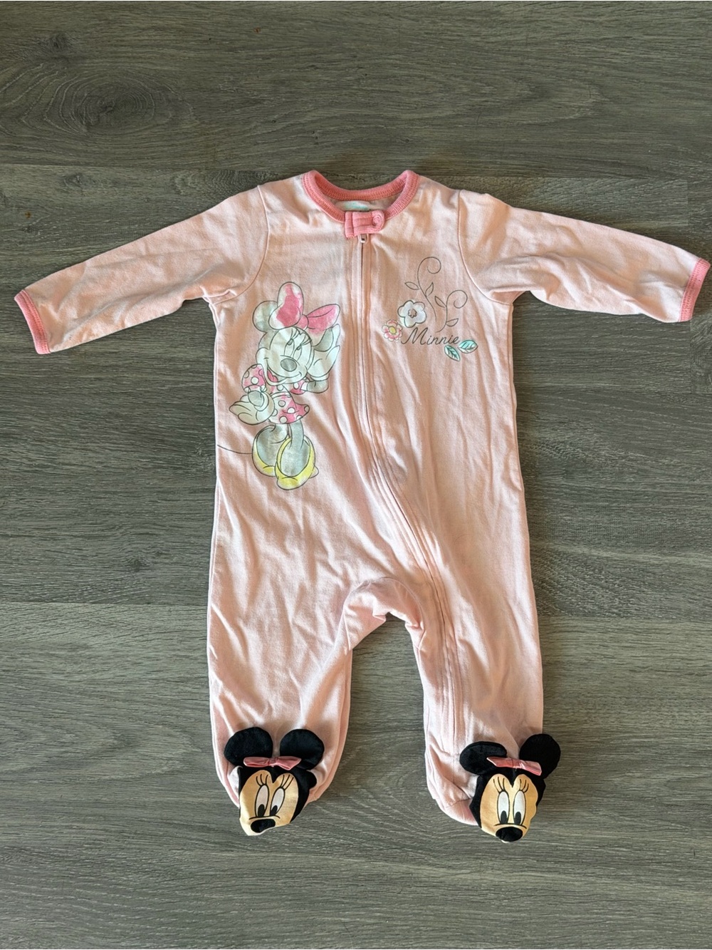 Disney Baby Minnie Mouse Footed Sleeper - 0-3 Months